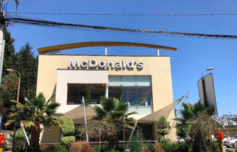 this McDonalds has shade for the hot weather. Hot Weather, Ecuador, Around The Worlds, Shades