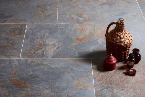 Floors of Stone Blog Slate Look Porcelain Tile, Porceline Tile, Floors Of Stone, Slate Effect Tiles, Parquet Tiles, Grout Sealer, Devol Kitchens, Beautiful Flooring, Natural Flooring