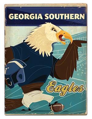 GATA GSU GEORGIA SOUTHERN Georgia Southern Eagles, Eagles Game, Go Eagles, Georgia Southern University, Georgia Southern, Eagle Print, Retro Print, True Blue, Southern Style