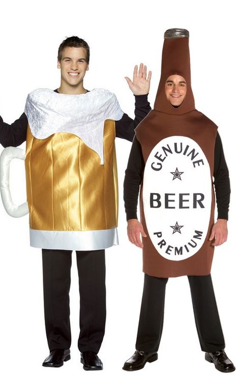 Bottle Costume Diy, Beer Costume, Themed Costumes, Bottle Dressing, Funny Couple Halloween Costumes, Top Halloween Costumes, Beer Outfit, 50 Birthday, Fancy Dress Up