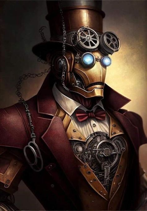 Steampunk Superheroes Art, Steampunk Automaton, Cowboy Character Design, Steampunk Mechanic, Steampunk Photography, Steampunk Robots, Steampunk Illustration, Steampunk Vehicle, Steampunk Robot