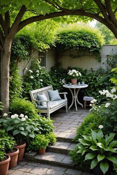 Garden Nook, نباتات منزلية, Small Courtyard Gardens, Courtyard Gardens Design, Cottage Garden Design, Have Inspiration, Outdoor Gardens Design, Backyard Garden Design, Small Garden Design