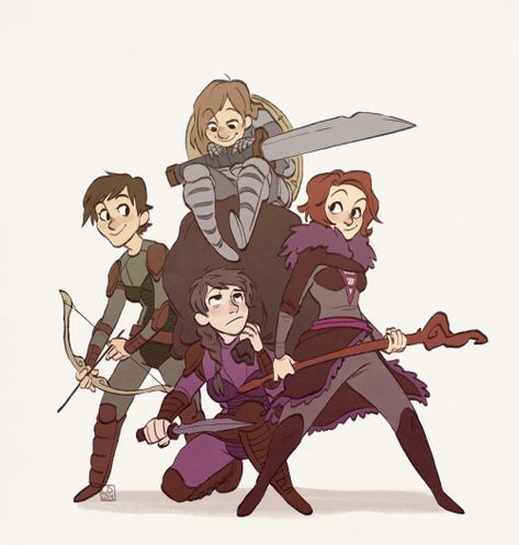 Four Person Pose, Person Pose, Group Pose, Rpg Characters, Dnd Art, Character Poses, Art Poses, Character Design References, Girl Gang