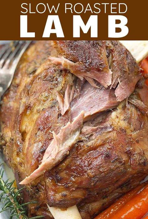 Roast lamb shoulder - slow cooked so it's soft and tender. Perfect for making pulled lamb for wraps or sliders. #chefnotrequired #lamb #slowcooked Lamb Shoulder Recipes, Slow Roast Lamb Shoulder, Roast Lamb Shoulder, Lamb Roast Dinner, Slow Roasted Lamb, Slow Roasted Lamb Shoulder, Lamb Roast Recipe, Pulled Lamb, Lamb Shoulder Roast