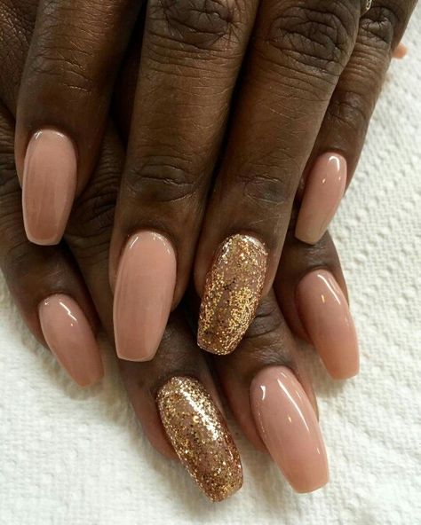 Nude Acrylic and rose gold glitter Rose Gold Nails Acrylic Coffin Short, Rose Gold Nails Black Women, Autumn Nails Acrylic Coffin Short, Rose Gold Nails Short, Hoco Nails Acrylic Rose Gold, Rose Gold Nails Medium Length, Bronze Nails Designs Rose Gold, Nude And Rose Gold Nails, Rose Gold Medium Nails