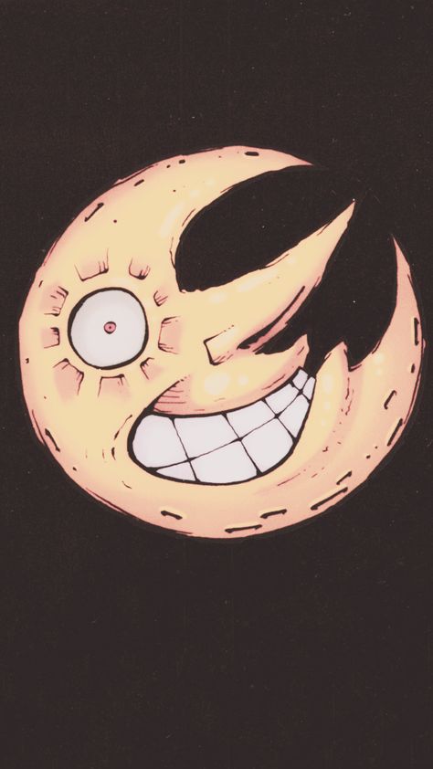 The moon from Soul Eater. It's so creepy and cool, I love it! Moon From Soul Eater, Soul Eater Moon, Soul And Maka, Anime Soul, Fire Force, Haikyuu Fanart, Cool Wallpapers Art, Soul Eater, Cool Anime Pictures