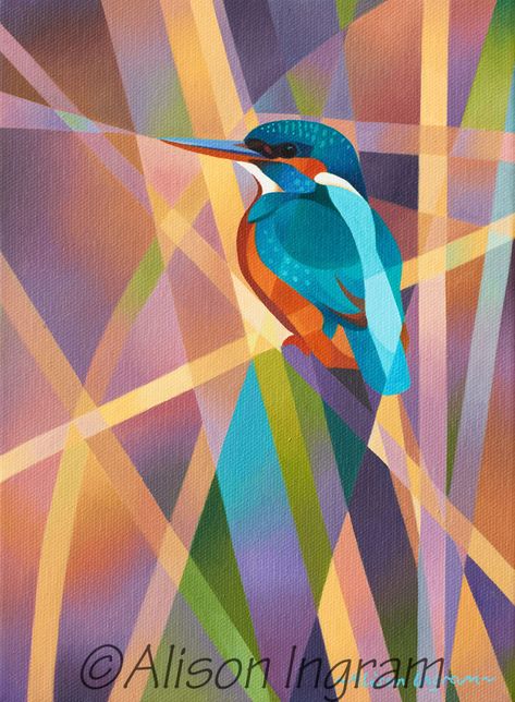 Kingfisher Image Size 24 x 18cm Oil on Canvas SOLD Contact Alison about this painting Bee Eater Birds, Kingfisher Painting, Bee Eater, Swan Lake, Kingfisher, Wildlife Art, Greetings Cards, Art Music, Art Classes