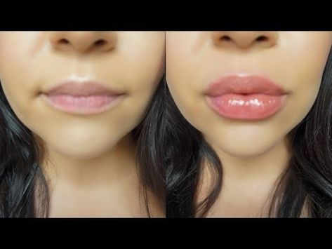 Naturally Bigger Lips, Big Lips Tutorial, Make Lips Bigger, Bigger Lips Naturally, Fuller Lips Naturally, 16 Tattoo, Large Lips, Candy Lips, Lip Tutorial