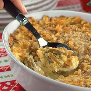 Shoepeg & Green Bean Casserole Recipe | MyRecipes.com Shoe Peg Corn, Shoepeg Corn Casserole, Holiday Potluck Recipes, Shoepeg Corn, Green Bean Casserole Recipe, Green Bean Casserole Easy, Corn Casserole Recipe, Greenbean Casserole Recipe, Cream Of Celery Soup