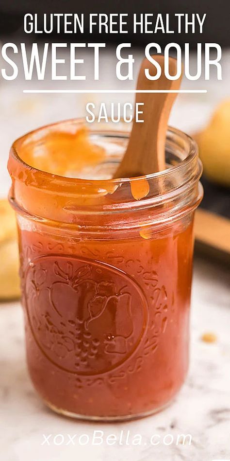 Gluten Free Healthy Sweet and Sour Sauce - xoxoBella Egg Roll Sauce, Deep Fried Egg, Sweet Sour Sauce, Gluten Free Chinese, Deep Fried Recipes, Pork Egg Rolls, Chinese Snacks, Homemade Sauce Recipes, Authentic Chinese Recipes