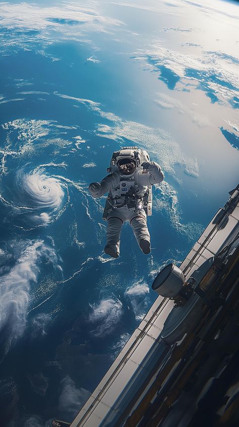 Earth Concept Art, Astronaut Aesthetic, Aesthetic Dark Wallpaper, Astronaut Floating In Space, Planet Aesthetic, Galaxy Aesthetic, Moon Map, Space Walk, Apollo Space Program