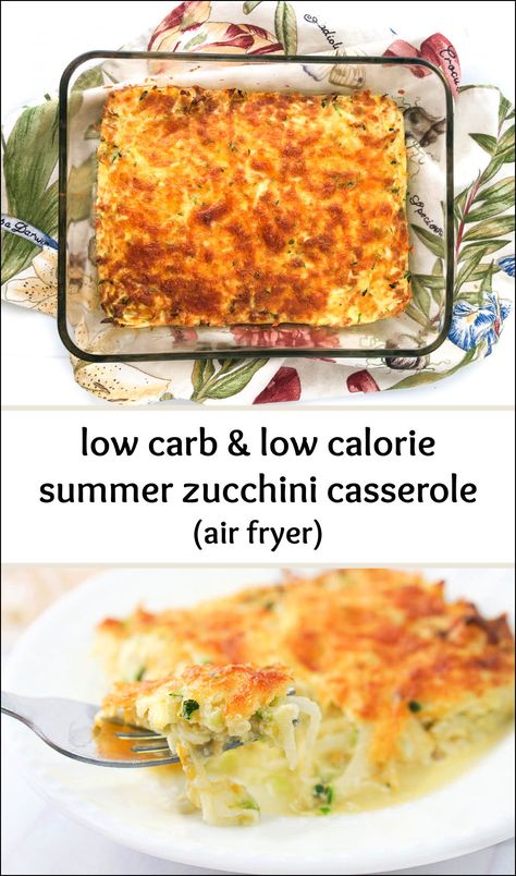 Squash Recipes Air Fryer, Zucchini Squash Bake, Zucchini And Yellow Squash Recipes, Zucchini And Squash Casserole, Low Calorie High Protein Snacks, Zucchini And Yellow Squash, Summer Squash Casserole, Zucchini And Squash, Zucchini Casserole Recipes