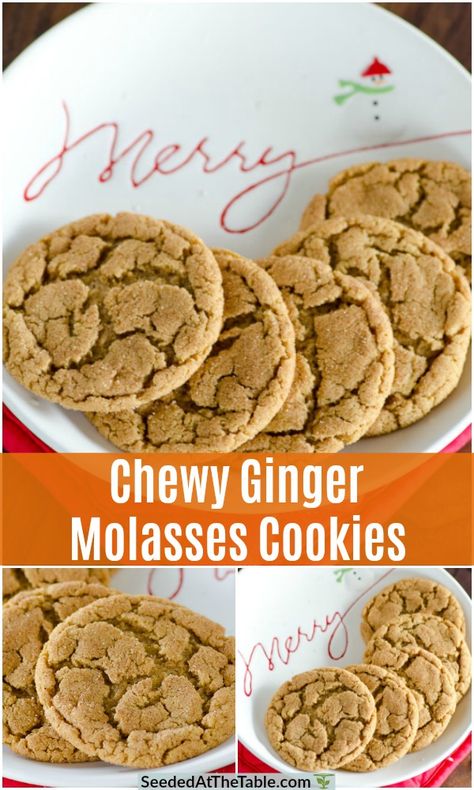 Fall Cookie Packaging Ideas, Ginger Doodle Cookies Recipe, Ginger Snickerdoodle Cookies, Ginger Doodle Cookies, Gingerdoodles Cookies Recipe, Cookie Exchange Packaging, Gingerdoodle Cookies, Chewy Ginger Molasses Cookies, Christmas Cookies Kids