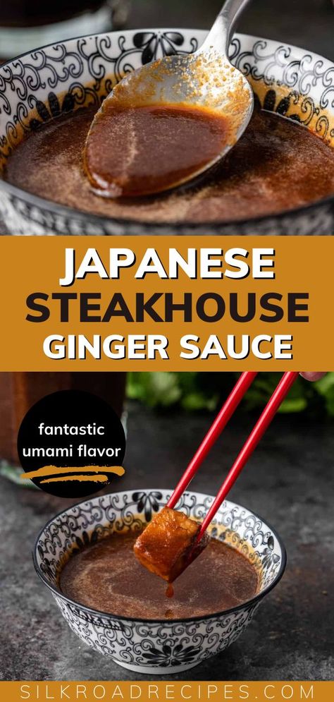 Hibachi Ginger Sauce, Hibachi Recipes, Asian Sauce, Ginger Sauce, Ginger Recipes, Homemade Sauce, Asian Cooking, Asian Dishes, Tahini