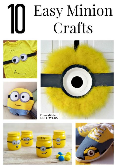 10 Easy Minion Crafts- Check out these easy Minion inspired crafts that are sure to spark some fun! Use them for birthday parties or save for a rainy day. Despicable Me Crafts, Minion Crafts, Minion Craft, Craft For Adults, Diy Minions, Minions Fans, Happy Birthday Minions, Minion Banana, Minion Birthday Party