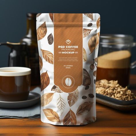 Coffee Packaging Photography, Coffee Packaging Ideas, Saffron Packaging, Luxury Graphic Design, Chocolate Photography, Coffee Pouch, Coffee Shop Branding, Standing Pouch, Tea Packaging Design