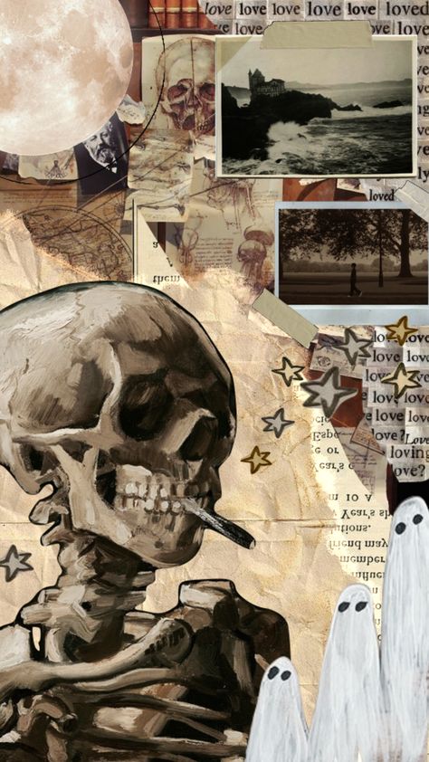 Skeleton Collage Art, Gothic Collage Art, Emo Collage, Skeleton Collage, Anatomy Collage, Surrealist Collage, Grunge Posters, Gcse Art Sketchbook, Arte Grunge