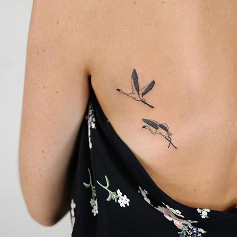 Flight Tattoo, Heron Tattoo, Crane Tattoo, Small Forearm Tattoos, Dragonfly Tattoo, Dream Tattoos, Minimal Tattoo, Piercing Tattoo, Love Tattoos