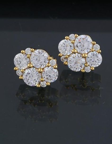 ImageShack - Latest Collection Of American Diamond Tops at Anuradha Art Jewellery for Girls Online Latest Diamond Earrings Design, Small Earrings Diamonds, Ear Tops, Stud Earrings Diamond, Earrings Diamonds, Diamond Tops, American Diamond Jewellery, Diamond Earrings Design, Gold Diamond Earrings Studs