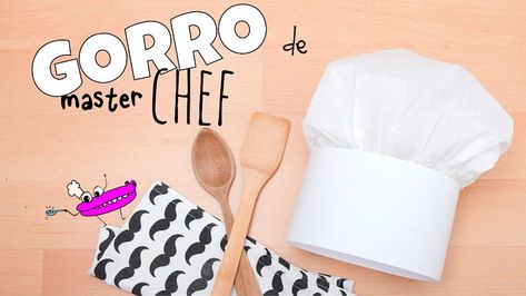 Hacer un gorro de cocinero es fácil. ¿Queréis aprender a hacer éste gorro de cocinero de papel tan sencillo? Aquí os dejamos un videotutorial que incluso los peques podrán colaborar.Ma Mini Chef, Chef Party, Teacher Craft, Upcycle Repurpose, Kids Treat, Recycled Projects, Master Chef, Pizza Party, Kids Kitchen