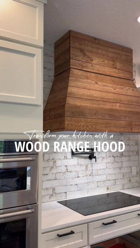 Wood Range Hoods - 10% Off | Code: GET10 | kitchen, aesthetics | Looking for a beautiful, natural addition to your kitchen? Check out our selection of wood range hoods! Made from premium materials and handcrafted to... | By Remodel Market Wood Range Hood Cover, Wood Range Hoods, Range Hood Cover, Chimney Range Hood, Wood Range Hood, Kitchen Aesthetics, Island Range Hood, Hood Cover, Custom Range Hood