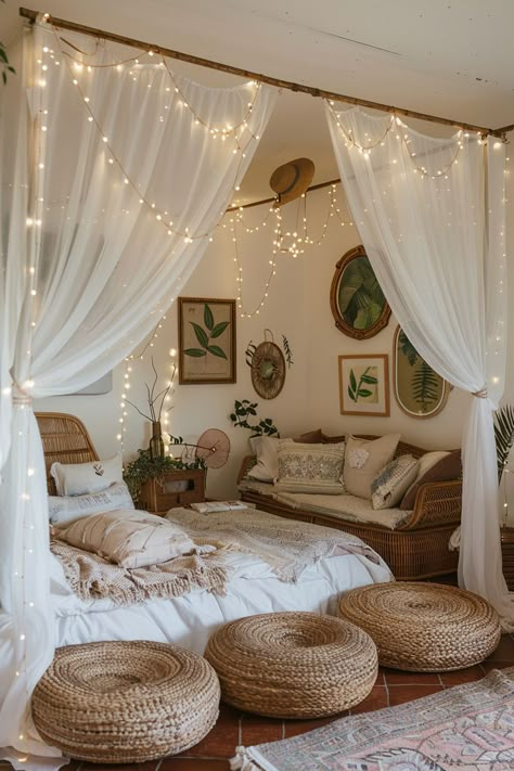 Home decor ideas wall-Home decor ideas cozy-Home decor ideas bedroom | #art #wallart #paintings #wall #decor #homedecor #interiordesign #painting #design #artwork #home #nature #paint #interior #architecture Bed Aesthetic, Dream Bedroom Inspiration, Casa Vintage, Style Bedroom, Cozy Room Decor, Dreamy Bedrooms, Bedroom Refresh, White Curtains, Dream Room Inspiration