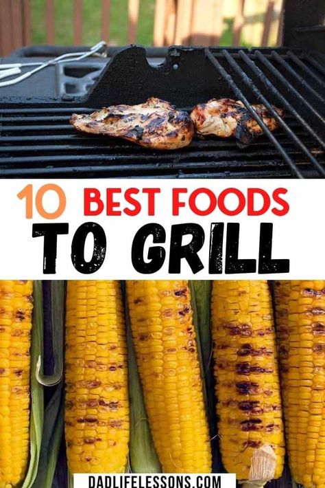 Are you looking to get into outdoor cooking, but don't know where to start? We bring you our 10 Best Foods To Grill! There are so many wonderful recipes for the grill! Check out some of our favorite things to cook over the flame! Grilling. Food to grill. Meals. 10 Best Foods To Grill Foods To Make On The Grill, Best Foods To Grill, Food To Grill Ideas Easy, What To Put On The Grill, Best Food To Grill, Things To Cook On The Grill, Grill Out Food, Things To Grill For Dinner, Best Meat To Grill