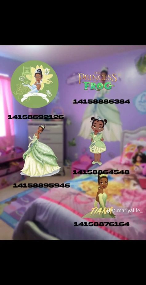 Picture Wall Ideas Berry Ave Codes, Roblox Dora Outfit Code, Princess Tiana Decal Codes Bloxburg, Bloxburg Disney Princess Decal Codes, Tiana Decals Bloxburg, Bloxburg Room Codes, Baby Room Decals, Ed Wallpaper, Picture Codes