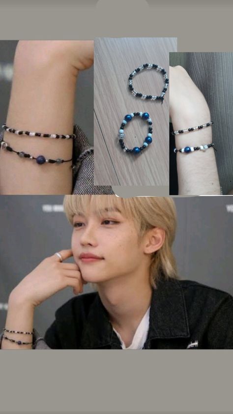 Felix Bracelet Skz, Jewelry Kpop Skz, Skz Bracelet Ideas Clay Beads, Skz Inspired Bracelet, Skz Bracelet Ideas, Straykids Bracelets, Felix Bracelet, Skz Bracelets, Skz Bracelet