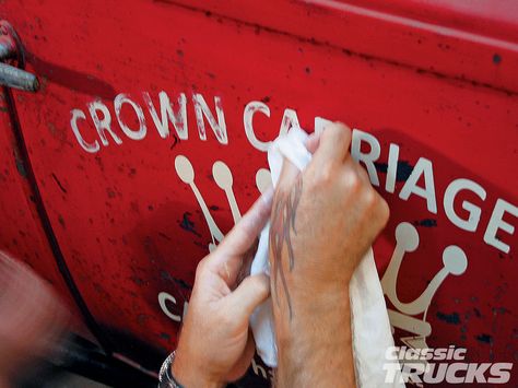 Lettering For A 1929 Ford Truck - Hot Rod Network Ford Trucks For Sale, Classic Trucks Magazine, Truck Lettering, Sign Painting Lettering, Door Letters, Door Signage, Painting Lettering, Vintage Pickup Trucks, Shop Truck