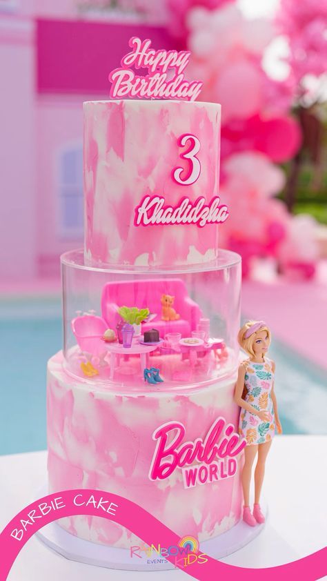 #foodie, #recipes, #cooking, #food inspiration 3rd Birthday Barbie Party, Barbie Birthday Food, Barbie Milkshake, Barbie Themed Food Ideas, Barbie And Ken Cake, Barbie Birthday Cakes For Kids, Barbie Bday Party Ideas, Barbie Birthday Party Cake, Barbie Birthday Cakes