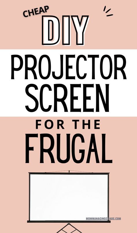 Diy Projector Screen, Projector Screens, Diy Projector, Cheap Living, Thrifty Living, Frugal Lifestyle, Diy Money, Projector Screen, Saving Ideas