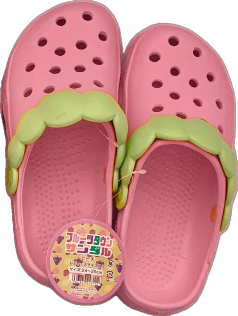 Pinkie Pie Clothes, Cutecore Shoes, Cutecore Items, Strawberry Crocs, Hat Aesthetic, Kawaii Shoes, Swag Shoes, Other Outfits, Green Shoes