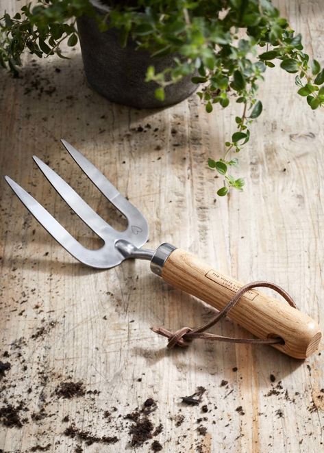 The White Company Gardening Fork #dwellshop #homegarden #gardeningsupplies #moderngardensandlandscaping Fruit Shrub, Lawn Sweeper, Best Garden Tools, Home Vegetable Garden, Hardy Plants, White Company, The White Company, Gardening Fork, Balcony Garden