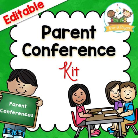 Editable Parent Conference System for Preschool Pre-K and Kindergarten Teachers Parent Teacher Conference Forms, Conference Forms, Weather Lessons, Conference Planning, Pre K Pages, All About Me Preschool, Student Assessment, Notes To Parents, Writing Rubric