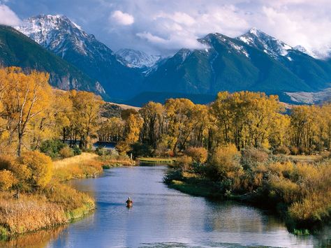 Tucked between the Absaroka and Gallatin mountain ranges of Montana's Paradise Valley, DePuy Spring Creek is an ideal spot for trout fishing. Paradise Valley Montana, Montana Scenery, Montana Living, Livingston Montana, Montana Homes, Big Sky Montana, Montana Usa, Big Sky Country, Paradise Valley