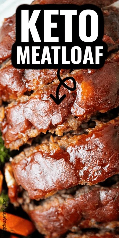 Comfort food gets a low carb makeover with this Keto Meatloaf recipe! Each tasty slice of this easy keto dinner recipe contains only 2g net carbs. Meatloaf Recipes Keto Low Carb, Low Carb Meatloaf Recipes Easy, Keto Italian Meatloaf, Hamburger Meat Carnivore Recipes, Keto Meatloaf Recipes Easy, Carnivore Meatloaf Recipe, Low Carb Meatloaf Recipes, Keto Hamburger Recipes, Carnivore Meatloaf