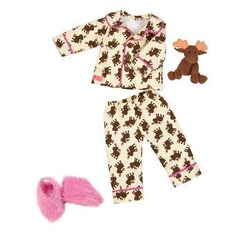 Our Generation Doll Accessories, My Life Doll Accessories, Our Generation Doll Clothes, Our Generation Doll, American Girl Doll Sets, American Girl Doll House, Pajama Outfit, American Girl Doll Accessories, American Girl Doll Crafts