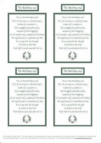 Free Printable Christmas Nail Poem - Free Templates Printable Hawaiian Ice, Christmas Homemade, Christmas Poems, Christmas Favors, Christmas Things, Christmas Crafts For Gifts, Free Christmas Printables, Craft Club, Templates Printable Free