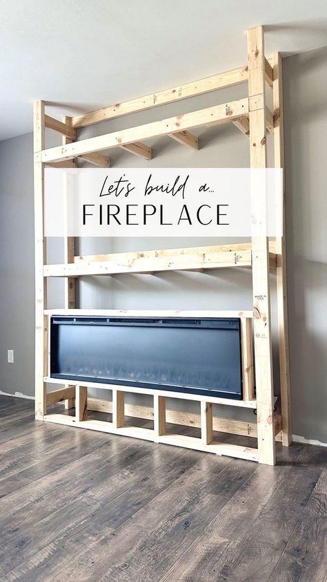 Here’s exactly how I built this ⬇️ I’ve seen quite a few strategies for fireplace hidden doors, but NOTHING this good 😍 I think I’m the… | Instagram Hidden Piano, Building A Fireplace, Diy Shiplap Fireplace, Corner Molding, Built In Electric Fireplace, Electric Fireplace Wall, Piano Hinge, Build A Fireplace, Door Inside