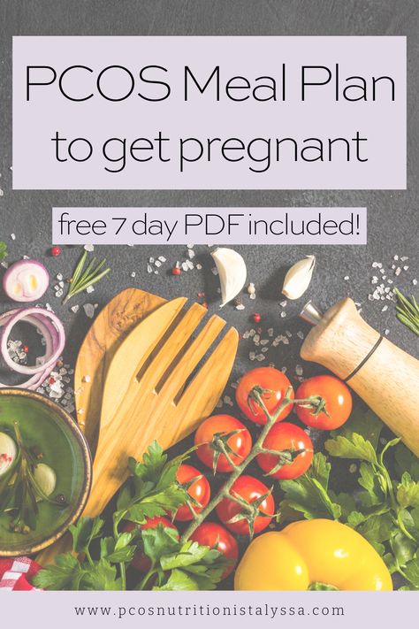 If you're trying to conceive with PCOS and don't know where to start in PCOS meal planning, take the guesswork out of it with this 7 Day PCOS diet plan that will improve your fertility. PCOS recipes & grocery list included! Fertility Diet Trying To Conceive Meal Plan, Ttc Meal Plan, Ttc Meals, Fertility Dinner Recipes, Fertility Diet Meal Plan, Fertility Diet Trying To Conceive, Fertility Meals, Fertility Meal Plan, Ttc Diet