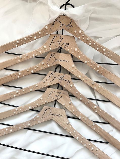 Hangers Wedding, Bridesmaid Hangers, Bridesmaid Boxes, Wedding Dress Hanger, Dress Hanger, Wedding Hangers, Bridesmaid Box, Future Wedding Plans, Bridesmaid Proposal Box