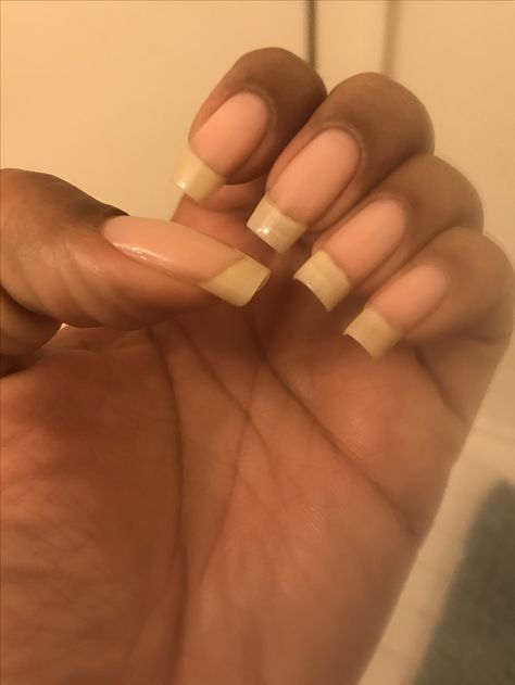 Ongles naturel Natural Nails Manicure, Long Natural Nails, Nails Care, Natural Nail Designs, Tout Rose, Wedding Nails French, French Nail Designs, Creative Nail Designs, Nail Growth