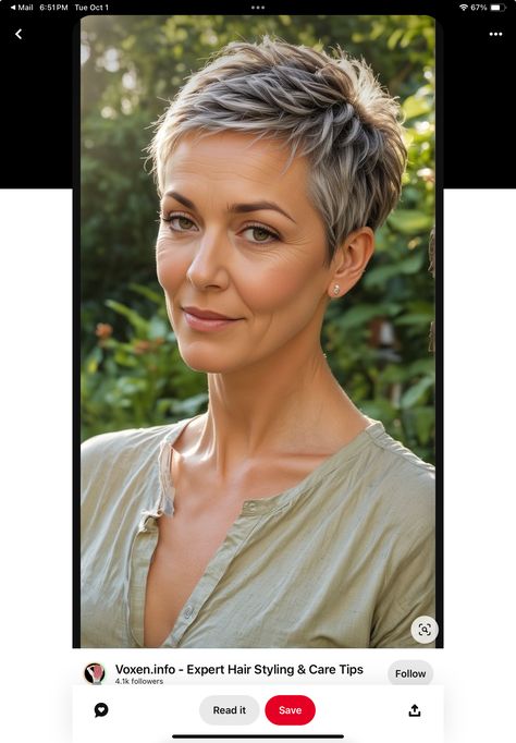 Pixie Haircut Big Forehead, Sassy Short Haircuts For Fine Hair, Short Pixie Haircuts For Thick Hair Undercut Shaved Sides, Short Grey Hair Styles For Women, Pixie Hairstyles Thick Hair, Blonde Highlights Pixie Haircut, Cute Pixie Hairstyles, Short Womens Haircuts Pixie, Women’s Very Short Haircuts