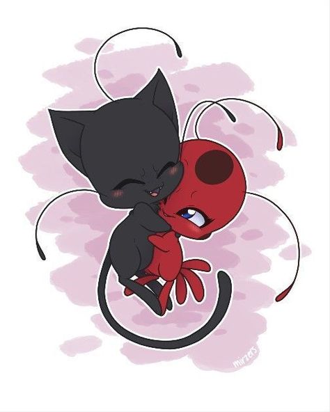 Awww! I don't really ship these kwami, but this is just to cute to ignore /\ Anime Miraculous Ladybug, Tikki And Plagg, Ladybug E Catnoir, Ladybug Und Cat Noir, Tikki Y Plagg, Ladybug And Cat Noir, Ladybug Wallpaper, Miraculous Wallpaper, Miraculous Ladybug Memes