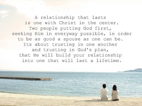 Keep God at the center of your relationship as he is the protector of it. When two  becomes one and joined by two hearts.  In your relationship and having God in it, our souls become one from the hands of God. Love through it all and thank the Lord daily for the gift of that person he gave to you. Do not take God’s gift to you for granted.. Christ Centered Relationship, God Centered Relationship, Godly Relationship, The Perfect Guy, Faith Inspiration, Gods Plan, God First, Dating Quotes, Two People