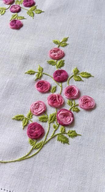 Brazilian Embroidery Tutorial #brazilianembroidery 06D Brazilian Embroidery Stitches, Sulaman Pita, Kurti Embroidery, Hand Embroidery Patterns Flowers, Hand Embroidery Videos, Embroidery Stitches Tutorial, Pola Sulam, Hand Embroidery Flowers, Brazilian Embroidery