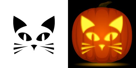 Easy cat pumpkin carving stencil. Free PDF pattern to download and print at http://pumpkinstencils.org/download/easy-cat-pumpkin-stencil/ Cat Pumpkin Carving Stencils Printable, Cat Pumpkin Stencils Free Templates, Easy Cat Jack O Lantern, Cat Jack O Lanterns Pattern, Pumpkin Carving Ideas Cat Easy, Cat Pumpkin Carving Templates, Easy Cat Pumpkin Carving Ideas, Cat Face Pumpkin Carving, Cat Carving Pumpkin