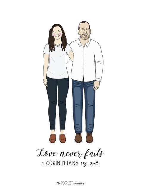 Husband And Wife Drawing, Husband Wife Illustration, Couples Illustration, Family Illustrations, Adobe Illustration, Couple Illustration, Family Illustration, Love Never Fails, Illustration Digital