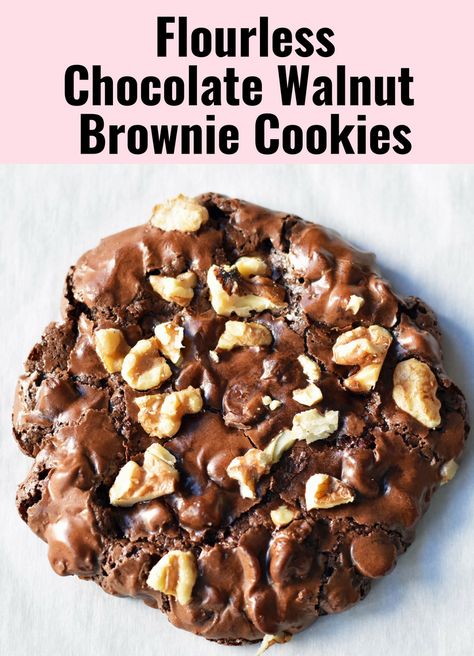 Brownie Gluten Free, Flourless Chocolate Brownies, Walnut Brownie, Chocolate Walnut Brownies, Gluten Free Chocolate Cookies, Flourless Chocolate Cookies, Flourless Brownies, Flourless Cookies, Gf Cookies